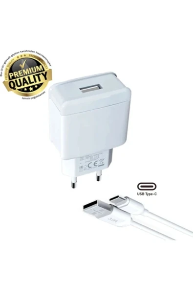 giyitec Samsung Galaxy A51 5G A42 5G Uyumlu 18W Hızlı Şarj Aleti Qualcomm Quick Charger 3.4A USB To Type-C - 3