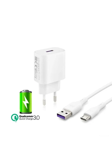 giyitec Samsung Galaxy M01 M01 Core M01s M02 M10 On6 XCover 4s Uyumlu Hızlı Şarj Aleti Cihazı Seti Micro Usb - Resim 7