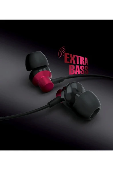 giyitec Jak Girişli Mikrofonlu Stereo Kulakiçi Kablolu Kulaklık Ios Android Uyumlu Silikonlu - 2