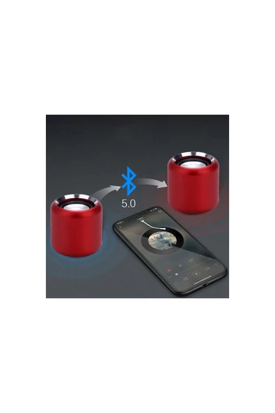 giyitec Metal Mini Bluetooth Hoparlör Taşınabilir Speaker Ses Topu TWS 5.0 - 3