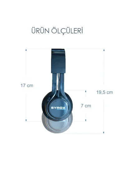 Syrox Doğum Günü için Mikrofonlu Kablolu Kulaklık Ekstra Bass PEMBE (BLUETOOTH YOKTUR) - 2