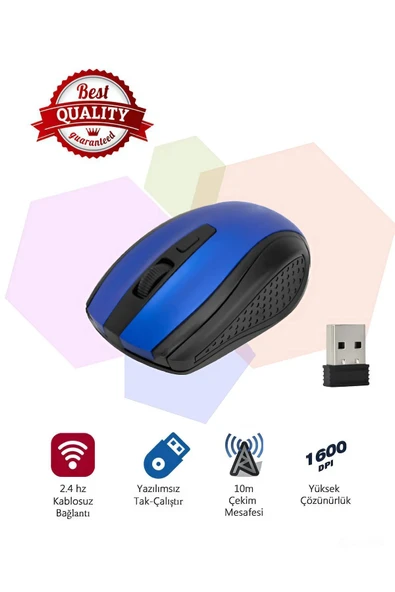 giyitec Kablosuz Wireless Optik Mouse MS 85 1600 dpi 4 Renk