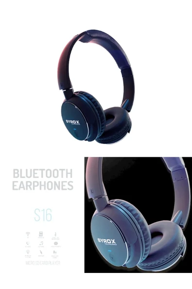Syrox Xiaomi Redmi Uyumlu Kablosuz Kulaküstü Bluetooth Kulaklık / Aux Ve Hafıza Kartı Girişli - 2