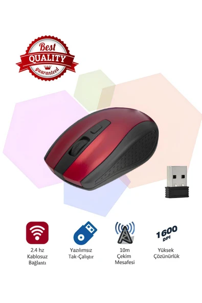 giyitec Kablosuz Wireless Optik Mouse MS 85 1600 dpi 4 Renk