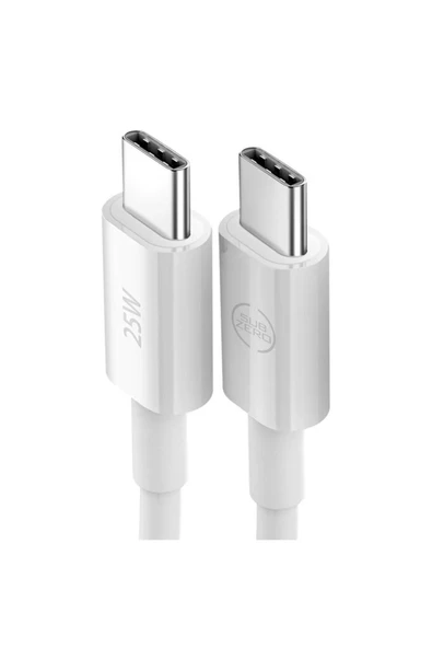 giyitec Samsung Galaxy A52 A53 A54 A70 A71 A72 A73 A80 A90 5G Uyumlu 25W PD 2 METRE Type-c Kablo BEYAZ - 3