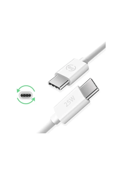 giyitec Samsung Galaxy A52 A53 A54 A70 A71 A72 A73 A80 A90 5G Uyumlu 25W PD 2 METRE Type-c Kablo BEYAZ - 2
