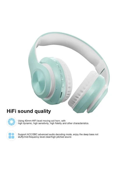 giyitec Bluetooth Stereo Kablosuz Kulaküstü Kulaklık Tf Kart/ Aux Giriş - 2