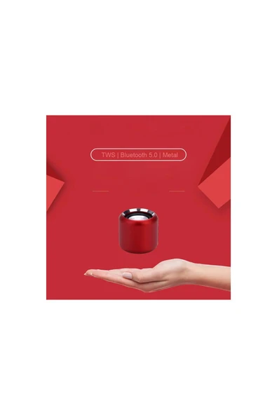 giyitec Metal Mini Bluetooth Hoparlör Taşınabilir Speaker Ses Topu TWS 5.0 - 2