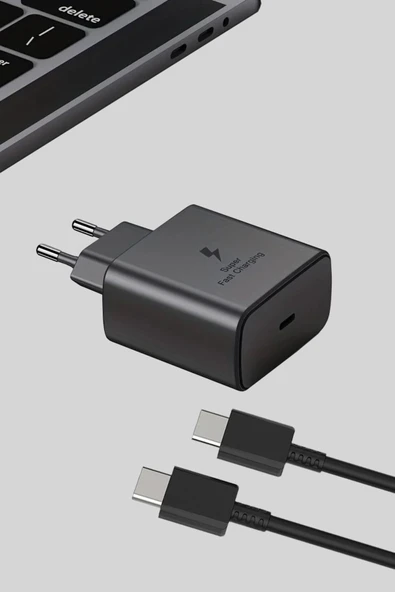 giyitec Samsung Galaxy Note 10+ Plus 5G Uyumlu 45W Turbo Hızlı Şarj Aleti Cihazı Seti PD+Type-c - Resim 2