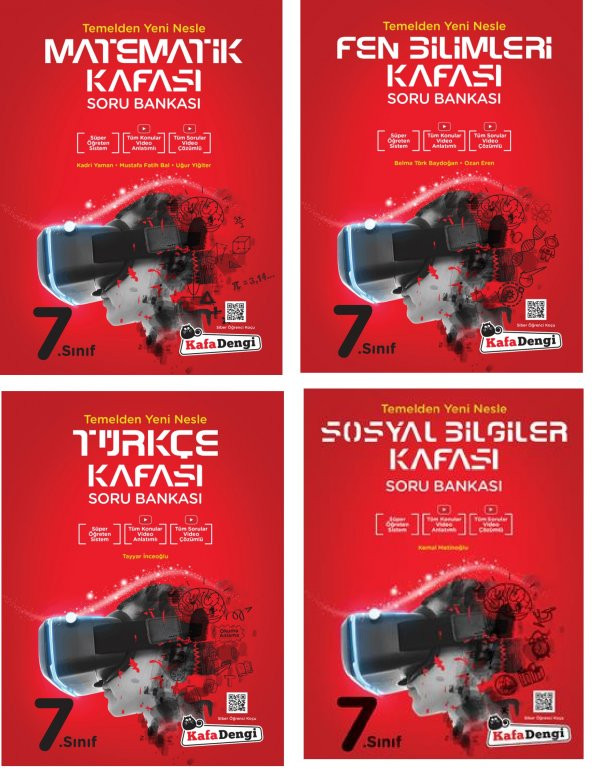 Kafadengi 7. Sınıf Kafası Soru Bankası Seti Tam Set 4 Kitap 2023 ürün görseli