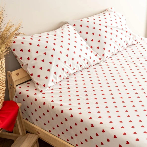Soley | Mix & Match | Hearts | %100 Pamuk 2’li Yastık Kılıfı Seti - 4