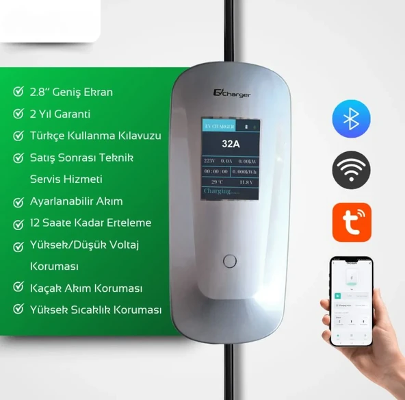 CksEnerji 22 kW Taşınabilir Hızlı Araç Şarj İstasyonu Çanta ve Dönüştürücü Hediyeli - 3