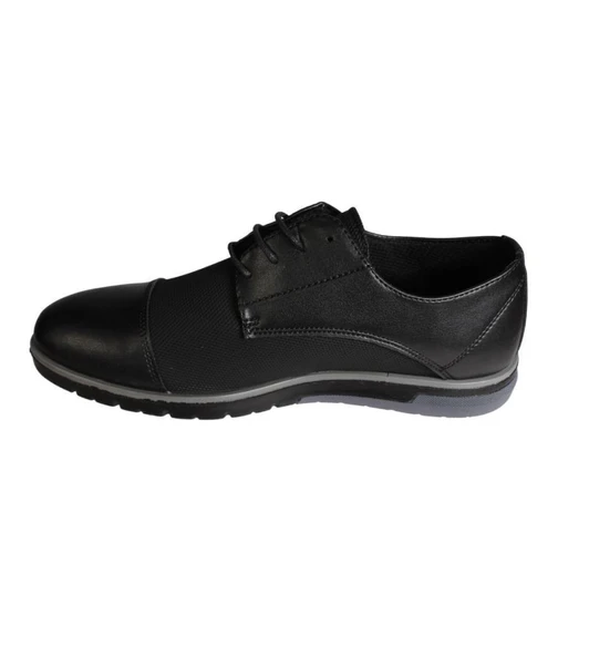 YAZKIŞ Erkek Siyah Clasik Suni Deri Ayakkabı - Resim 3