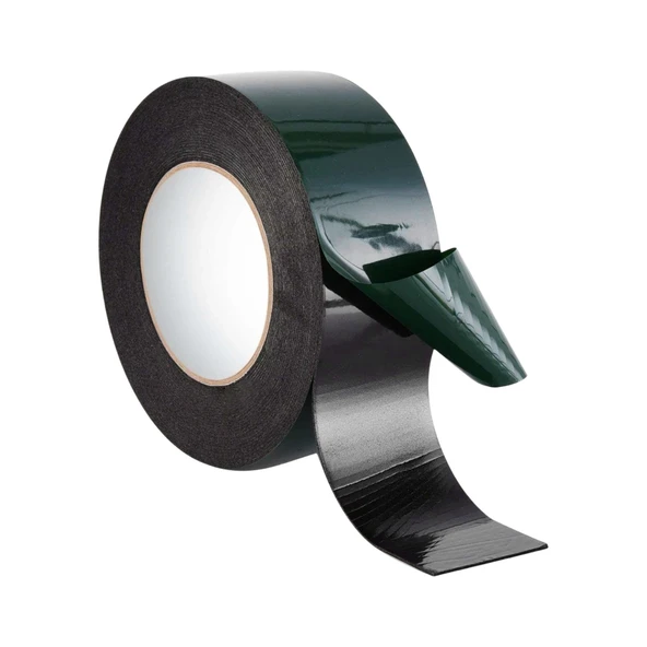Çift Taraflı Köpük Sünger Bant Eva Montaj Bandı Siyah 50 mm x 10 Metre Etil Vinil Asetat 1 Adet - Resim 5