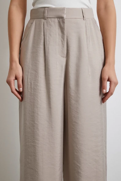 Modal Palazzo Pantolon Bej - 5
