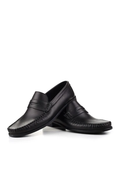 Castle Black 31102-1 Hakiki Deri Erkek Babet Ayakkabı - Resim 3