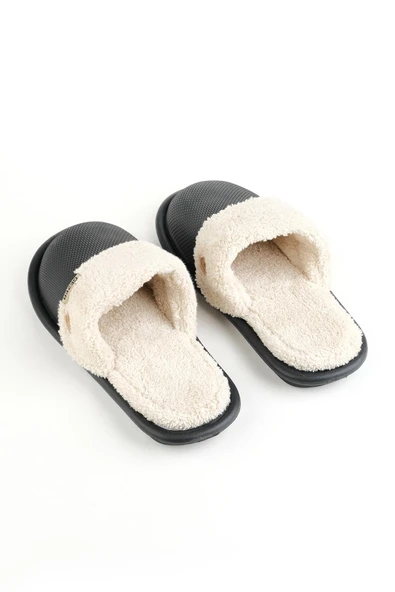 Gezer 13577 Eva İçi Kürklü Islak Zemin Kışlık Ev Bahçe Kadın Terliği - Resim 7