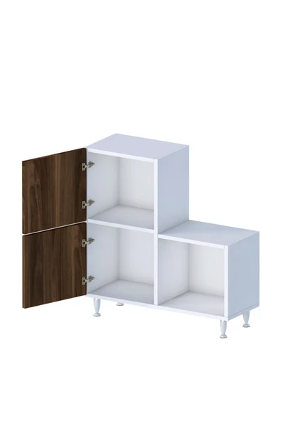 Moonlife 2 Kapaklı L Çok Amaçlı Banyo Dolabı Ceviz - 5