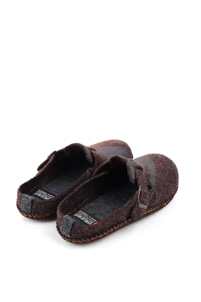 Gezer 15405 Erkek Keçe Sessiz Kaymaz Hafif Taban Ev Misafir Terliği - Resim 11