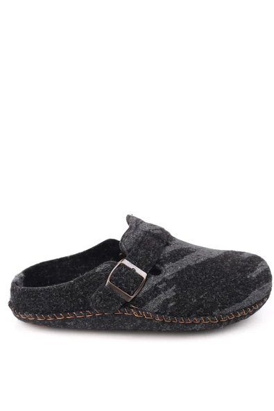 Gezer 15405 Erkek Keçe Sessiz Kaymaz Hafif Taban Ev Misafir Terliği - Resim 4