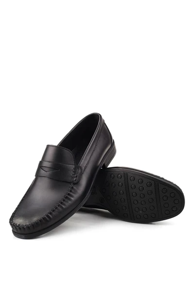 Castle Black 31102-1 Hakiki Deri Erkek Babet Ayakkabı - Resim 5