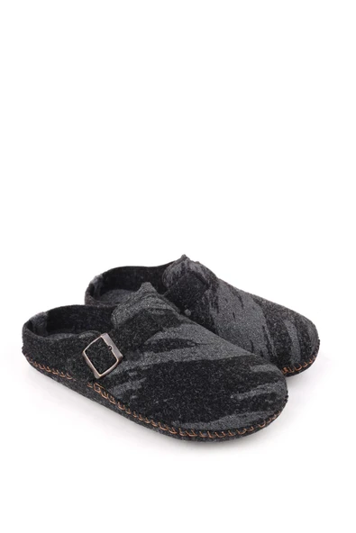 Gezer 15405 Erkek Keçe Sessiz Kaymaz Hafif Taban Ev Misafir Terliği ürün görseli 1