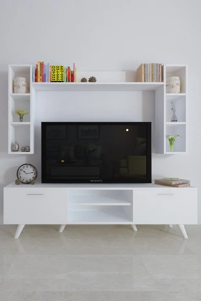 Moonlife İstanbul Dolaplı Tv Ünitesi Beyaz - 3