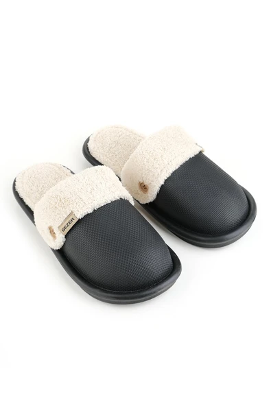 Gezer 13577 Eva İçi Kürklü Islak Zemin Kışlık Ev Bahçe Kadın Terliği - Resim 5