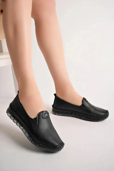 Castle Black 22388 Kadın Günlük Hakiki Deri Ortopedik Ayakkabı - Resim 3