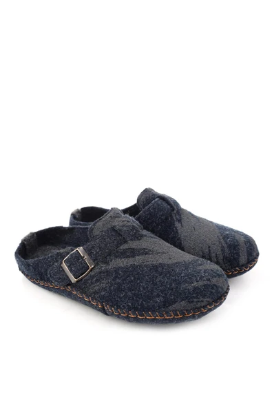 Gezer 15405 Erkek Keçe Sessiz Kaymaz Hafif Taban Ev Misafir Terliği - Resim 3