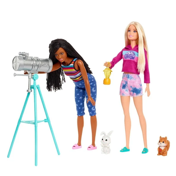 Nessiworld HGC18 Barbie Malibu ve Brooklyn Kampta Oyun Seti - 10