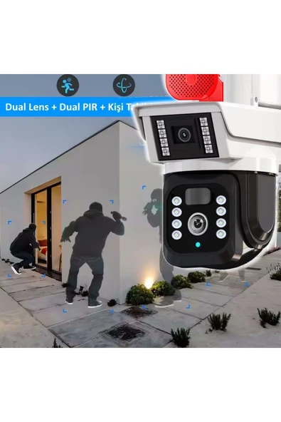 6MP Aİ (YAPAY ZEKA) 4G DUAL LENS SOLAR HAREKETLİ GECE GÖRÜŞ SESLİ TÜRKÇE UYGULAMA AKILLI KAMERA 3940 - 4