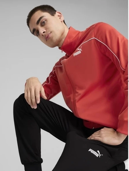 Puma Poly Piping Suit Kırmızı Ateş Erkek Eşofman Takımı 68485215 - 3