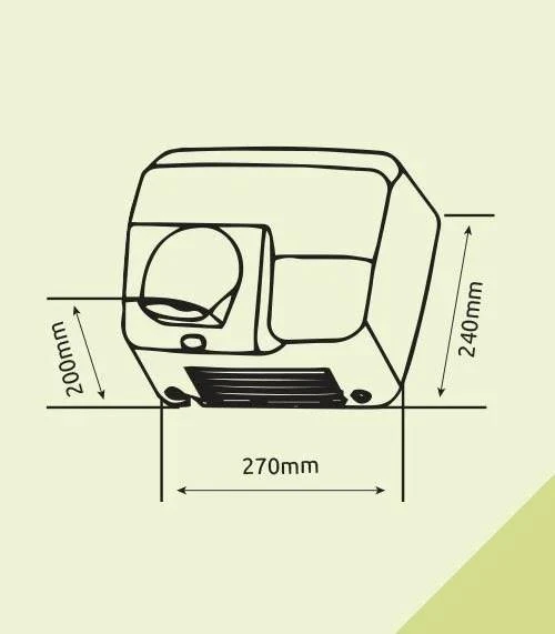 Omnipazar Xinda GSQ250B Fotoselli El Kurutma Makinası 2500 w Paslanmaz Çelik - Resim 2