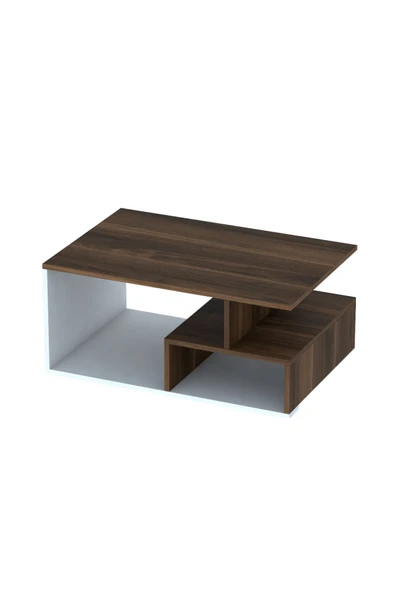 Moonlife Sedef Orta Sehpa Beyaz Ceviz - 5