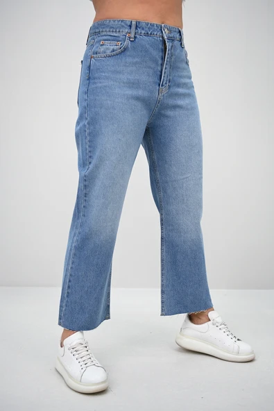 Kadın Büyük Beden Yüksek Bel Mom Jean 4418-25 DPL-968 - 11