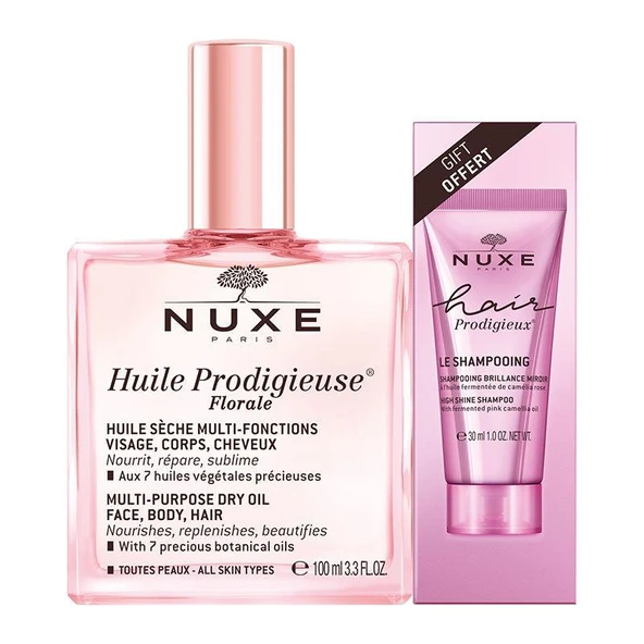 Nuxe Huile Prodigieuse Floral Çok Amaçlı Kuru Yağ - Şampuan Hediyeli