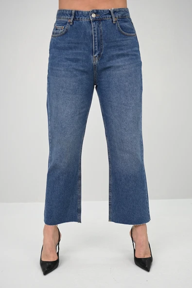 Kadın Büyük Beden Yüksek Bel Mom Jean 4418-25 DPL-968 - 3