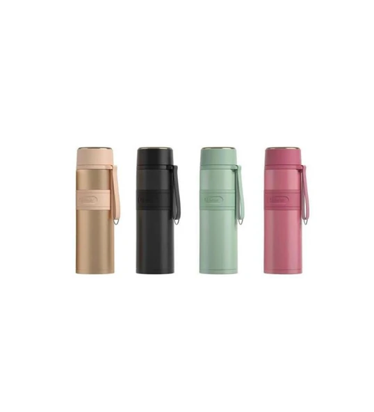 Shotay Diamond Çelik Termos Matara 420Ml Somon - 3