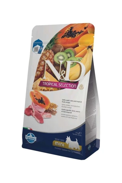 N&D Köpek Maması Mini Irk Tropical Adult Mini Kuzu Etli 1,5 Kg