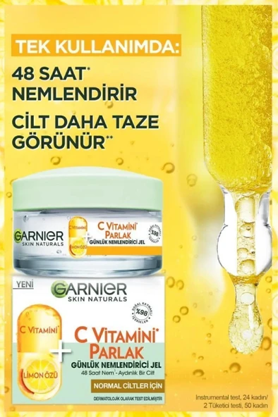 Garnier C Vitamini Parlak Günlük Nemlendirici Jel 50ml - Resim 2
