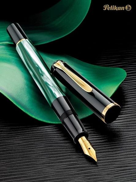 Pelikan Klasik Seri M200 Sedef Yeşil Dolma Kalem - EF - 4