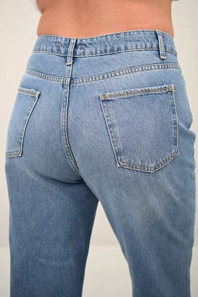 Kadın Büyük Beden Yüksek Bel Mom Jean 4418-25 DPL-968