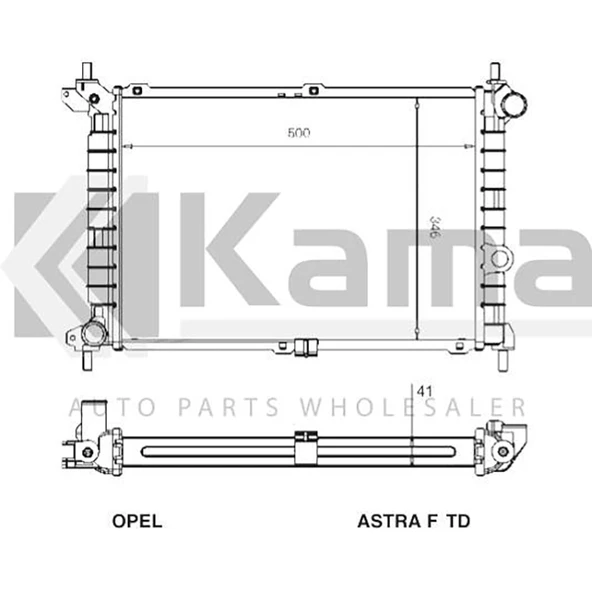 6302011 SU RADYATÖRÜ OPEL ASTRA-F (X1.7DTL) 92-98 İTHAL
