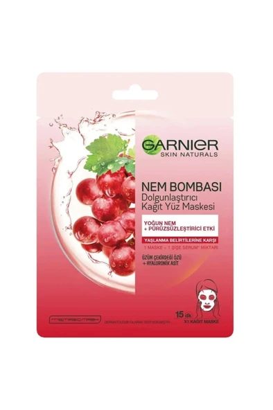 Garnier Sıvı Naturals Nem Bombası Kağıt Maske Dolgunlaştırıcı
