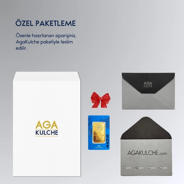 AgaKulche 50 gr 995 24 Ayar Nadir 50 Gram Külçe Altın - 3