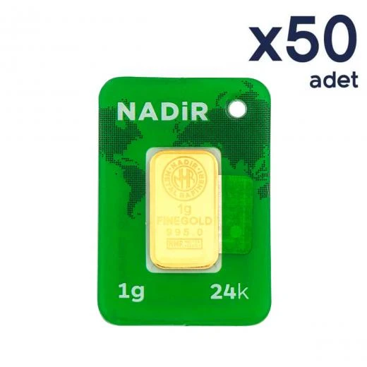AgaKulche 24 Ayar 50 Adet Nadir 1 gr Altın - Resim 2