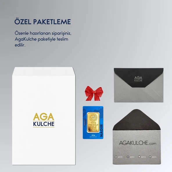 AgaKulche 100 gr 995 24 Ayar Nadir Külçe Altın - 3
