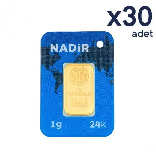 AgaKulche 24 Ayar 30 Adet Nadir 1 gr Altın