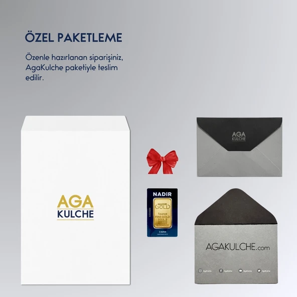 AgaKulche Nadir 1 Ons 31.10 gr Külçe Altın - 3